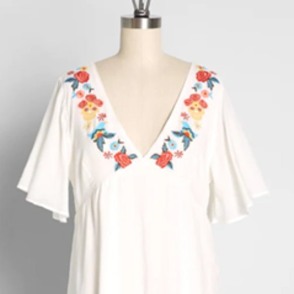 Modcloth Embroidered Skull Dress - Picture 4 of 7